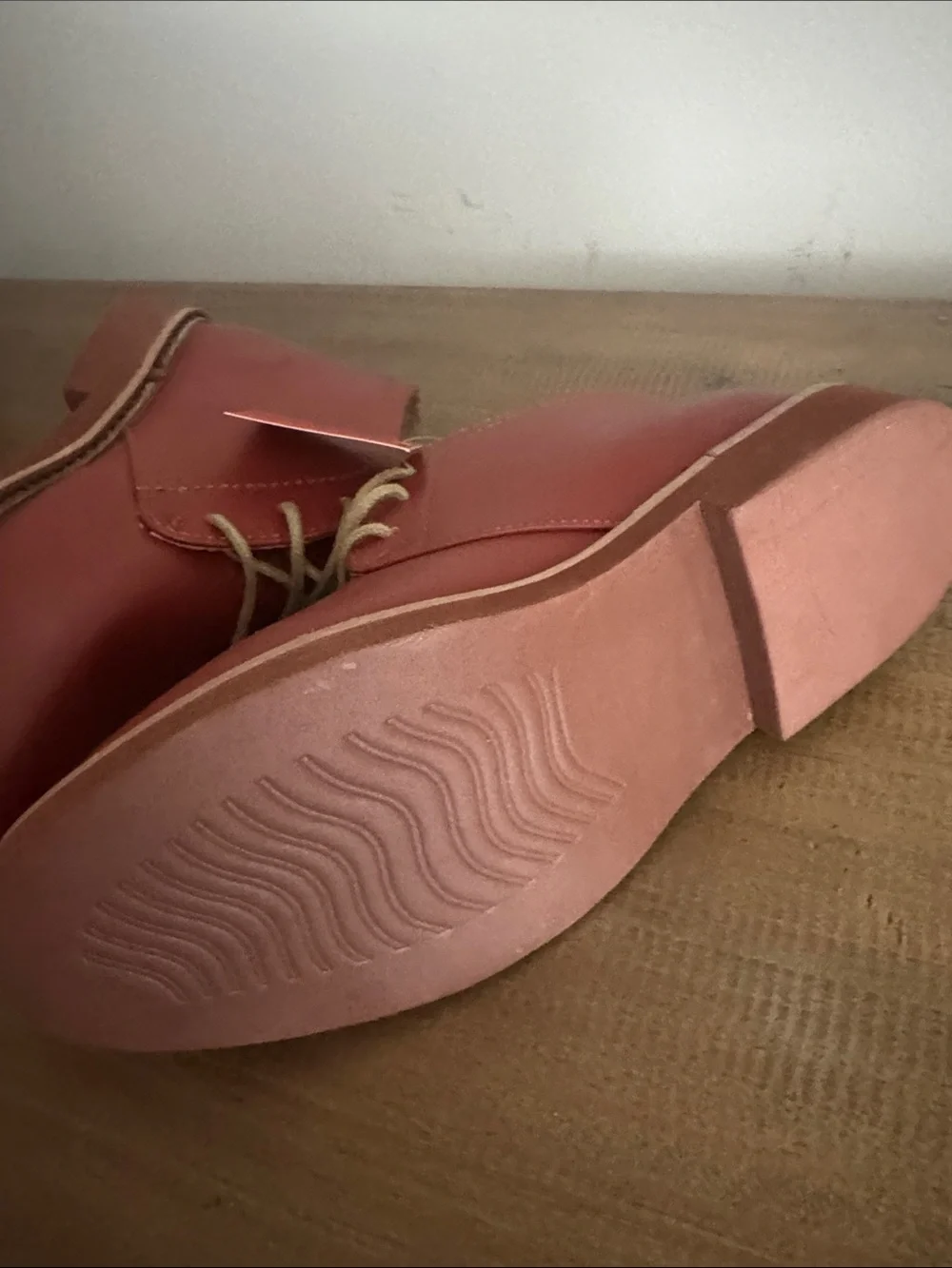 Deer Stags boys Brick Red Leather Chukka Boots